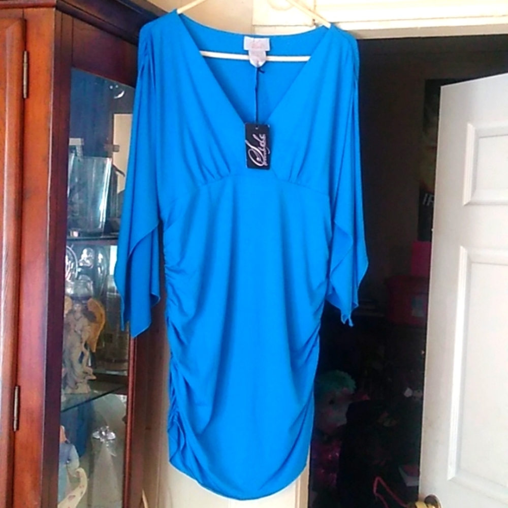 Women's Dress, Style by Midnight Velvet, Blue, Size XL
